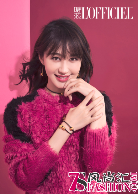 新年化身甜美小姐姐 李菲儿戴曼卡龙新品明朗动人