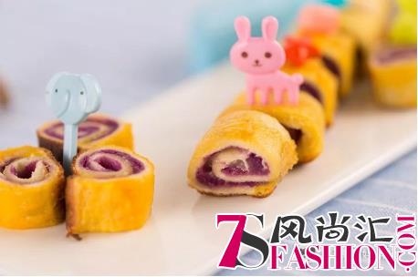 颜值与营养并存，年糕妈妈教你做紫薯奶酪吐司卷
