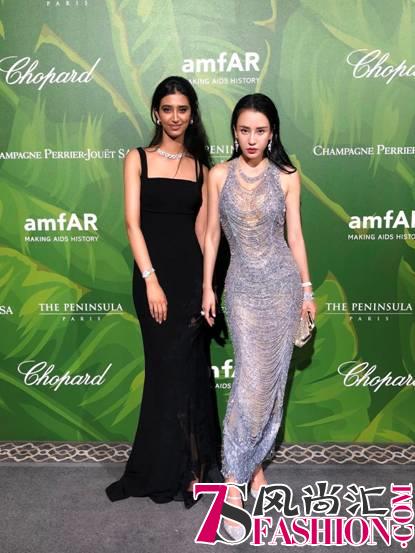 巴黎时装周amfAR&Chopard慈善晚宴 母其弥雅惊艳亮相