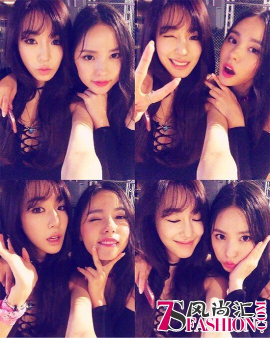 Tiffany&闵孝琳，美貌对决公开自拍照“看看是谁更美呢~”