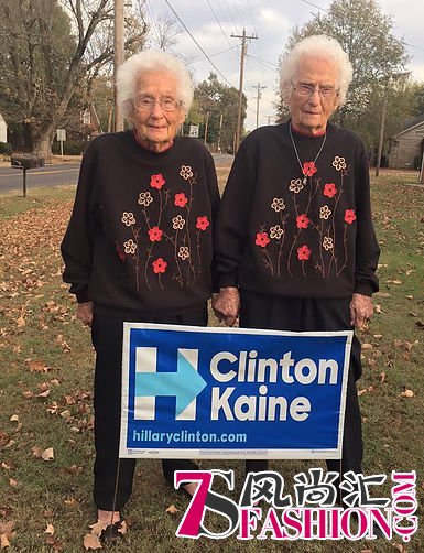 Mae Belle Powell 和Mary Belle Roach，两口子都是100岁，肯塔基州。他们觉得没有人比希拉里更聪明了。