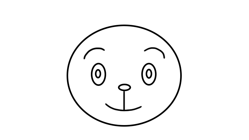 老虎头简笔画